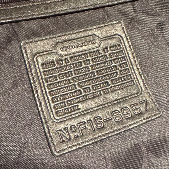 Coach Vintage Suede Hobo Shoulder Bag With Leather Trim In Dark Brown - Picture 10 of 13